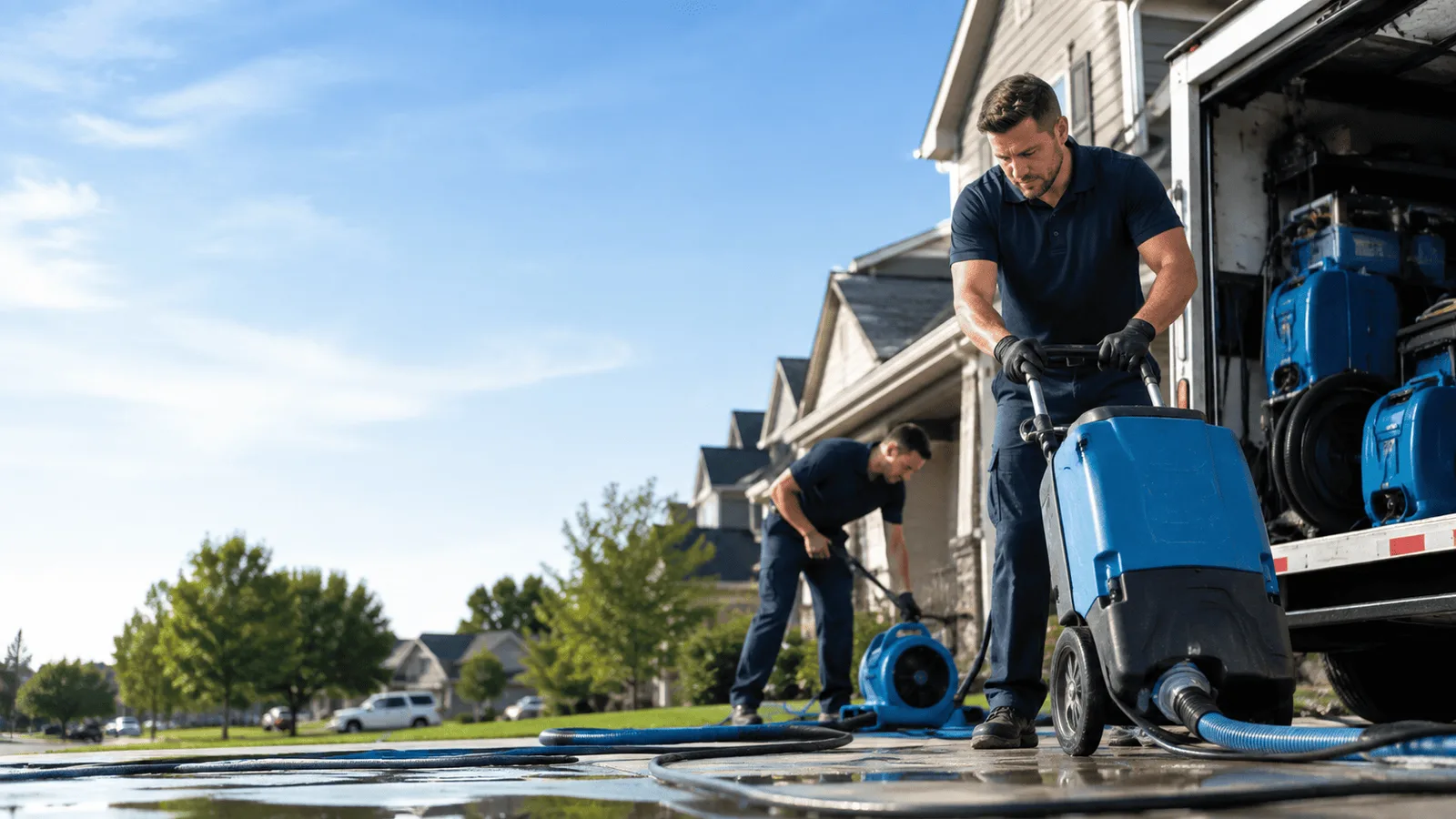 Structural Drying being performed in Mira Loma, CA